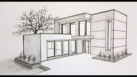 architecture beginner easy modern house drawing|24 Easy House Step.